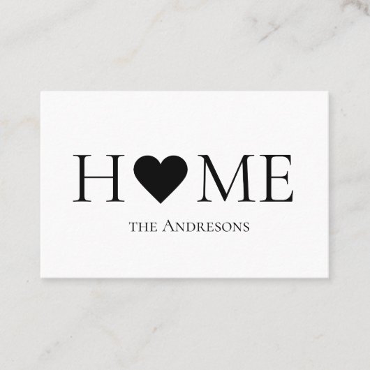 家モダンミニマル家族のギフパーソナライズされたト 名刺 (正面)
