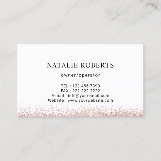 家モダン内清掃サービスバラ金ゴールドグリッター 名刺 (裏面)
