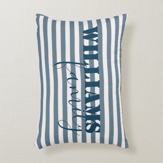 家モダン家ストライプモノグラム アクセントクッション (正面(垂直))