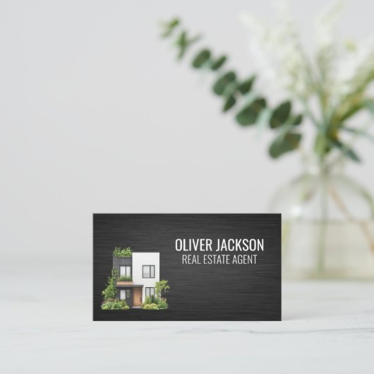 家モダン屋 |実在財産 名刺 (スタンド正面)