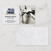 家モダン屋 |白大理石 |鍵 名刺 (正面/裏面)