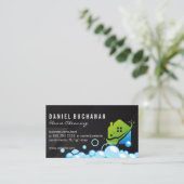 家モダン清掃用ブロムロゴ | シャボン 名刺 (スタンド正面)