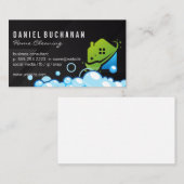 家モダン清掃用ブロムロゴ | シャボン 名刺 (正面/裏面)