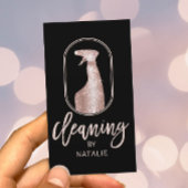 家モダン清掃用ロゴバラ金ゴールドタイポグラフィ 名刺