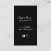 家モダン清掃用ロゴバラ金ゴールドタイポグラフィ 名刺 (裏面)