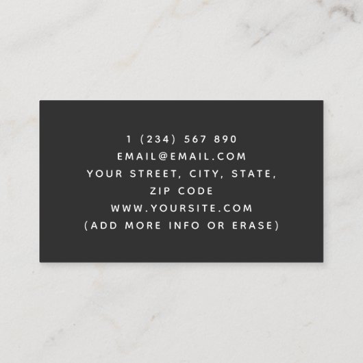 家モダン絵を描のサービスブラシローラーラダー 名刺 (裏面)