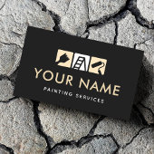 家モダン絵を描のサービスブラシローラーラダー 名刺