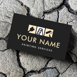 家モダン絵を描のサービスブラシローラーラダー 名刺