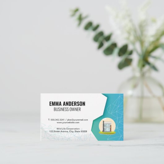 家モダン 名刺 (スタンド正面)