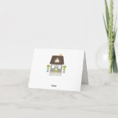 家モノグラムの温暖化サンキューカード サンキューカード (裏面)