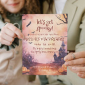 家不気味とこうもりハロウィーン誕生日パーティー 招待状