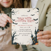 家不気味と森のハロウィーンの衣装パーティー 招待状