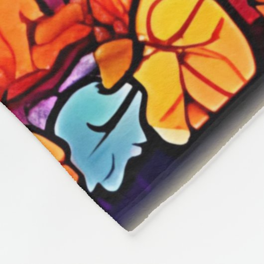 家不気味幽霊のよく出るのアートワーク フリースブランケット (角)