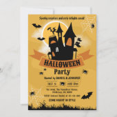 家不気味幽霊のよく出るムーンライトエリーハロウィーン 招待状 (正面)