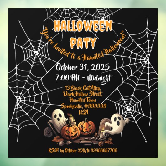 🎃家不気味幽霊のよく出る窓の固定👻🕷️ ウィンドウサイン (シート3)