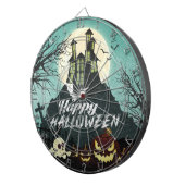 家不気味幽霊のよく出る衣装夜空ハロウィーン ダーツボード (正面右)