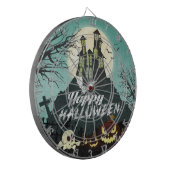 家不気味幽霊のよく出る衣装夜空ハロウィーン ダーツボード (正面左)