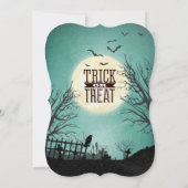 家不気味幽霊のよく出る衣装夜空ハロウィーン 招待状 (裏面)