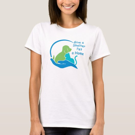 家与えをペットで囲む Tシャツ (正面)