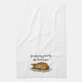 家与え族の鳥の感謝おもしろい祭 キッチンタオル (縦)