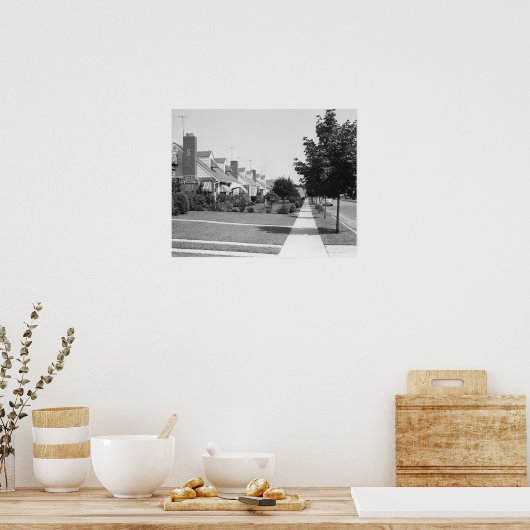 家並み ポスター (キッチン)