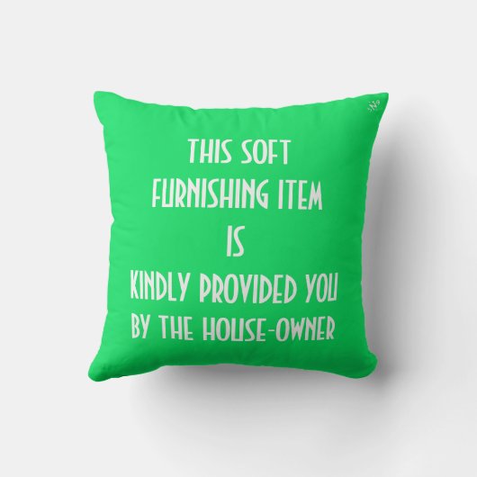 家主が家のユーモアをジョークにする クッション (裏面)