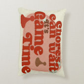 家事おもしろいはゲームのボードゲームの生活を待つことができる アクセントクッション (裏面(縦))