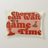 家事おもしろいはゲームのボードゲームの生活を待つことができる アクセントクッション (裏面)
