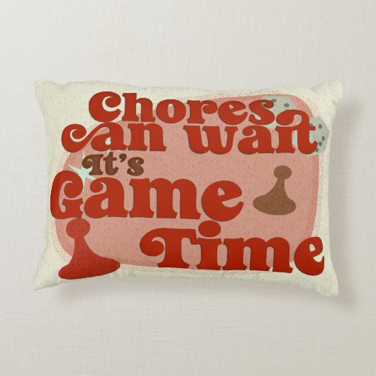 家事おもしろいはゲームのボードゲームの生活を待つことができる アクセントクッション (裏面)
