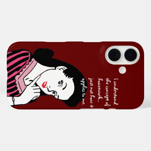 家事おもしろいコンセプト Case-Mate iPhoneケース (裏面 (横))