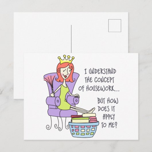 家事の概念 ポストカード (正面/裏面)