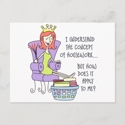 家事の概念 ポストカード (正面)