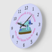 家事は縫い方を知らない人のためのものだ ラージ壁時計 (傾斜)
