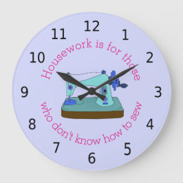 家事は縫い方を知らない人のためのものだ ラージ壁時計