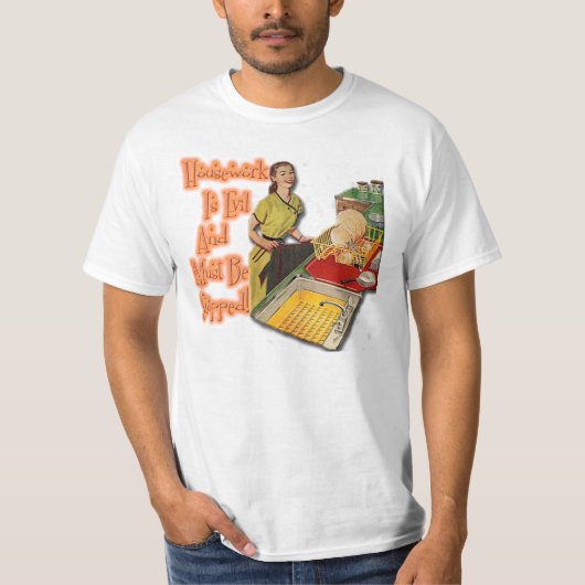 家事は邪悪です Tシャツ (正面)