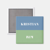 家事をする名前は埃の多い青いセージ緑を思い出させる マグネット (正面/裏面)