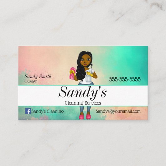 家事カラフル業 名刺 (正面)