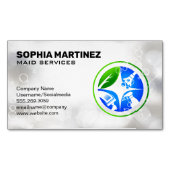 家事クリーニングアイコン | シャボン マグネット名刺 (正面)