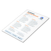 家事サービスのチェックリスト ノートパッド (アングル)