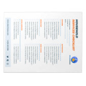 家事サービスのチェックリスト ノートパッド (正面)