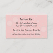 家事スタイリッシュ清掃サービス 名刺 (裏面)