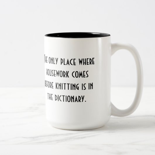 家事対編み物 ツートーンマグカップ (右)