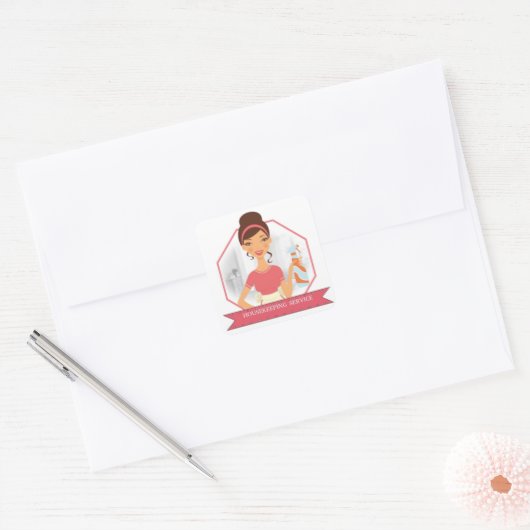 家事 スクエアシール (封筒)