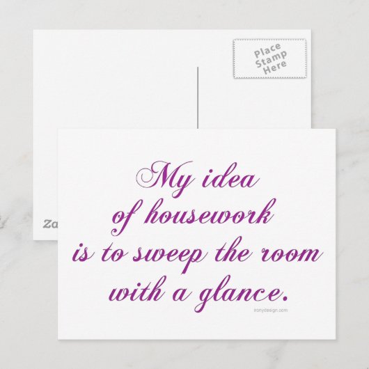 家事 ポストカード (正面/裏面)