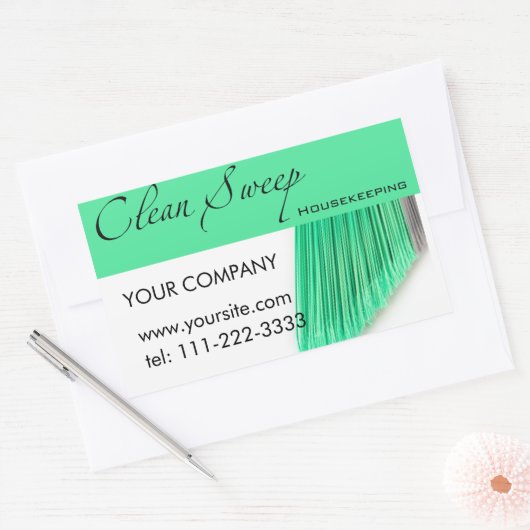 家事 長方形シール (封筒)