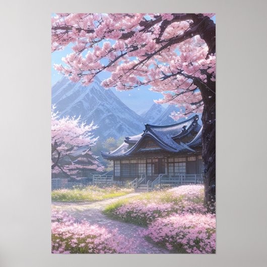 家伝統的日本のインカントリーサイド ポスター (正面)