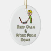 家保から落ち着いて働く セラミックオーナメント (右)