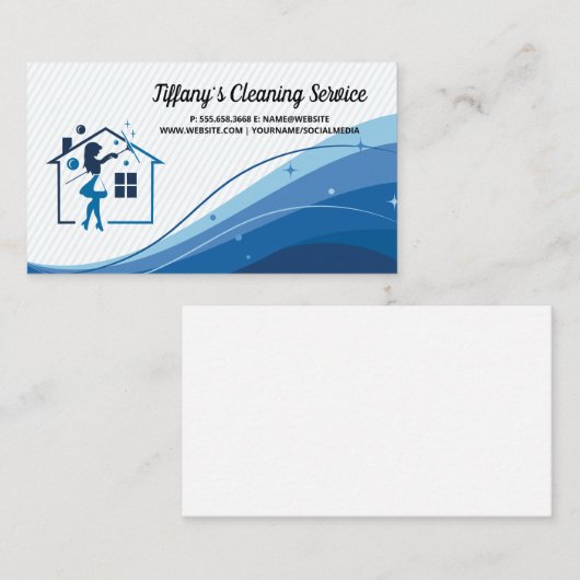 家保の | クリーナーサービス 名刺 (正面/裏面)