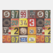 家具のデコページまたはコラージュ紙の番号 ラッピングペーパーシート (正面3)