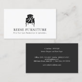 家具の修復と室内装飾用モノグラムロゴ 名刺 (正面/裏面)